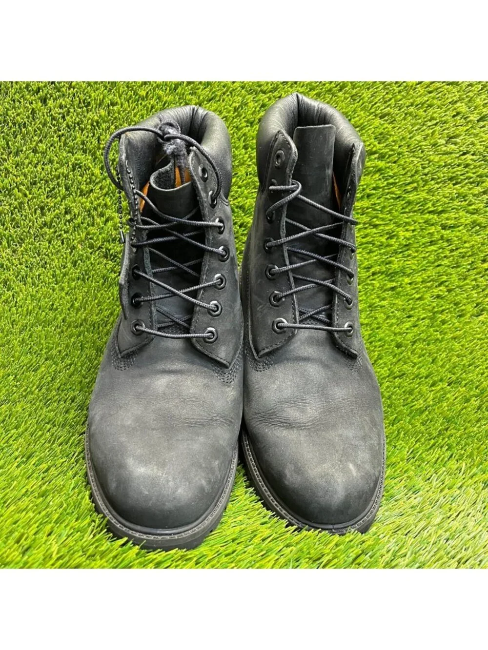Timberland 6-Inch Premium Mens Size 11 Black Outdoor Waterproof Nubuck Boots